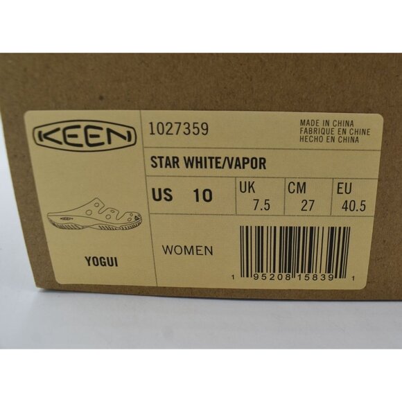 Keen Womens Size 10 Yogui Star White Vapor Slip On Clogs Shoes - Picture 13 of 13